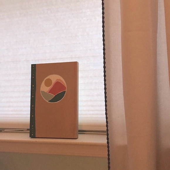 🌕⛰ Boho Original Artwork: “Gold Mountain Moon” on 11.5”(L) x 8”(W) Wood Panel. - Picture 4 of 5